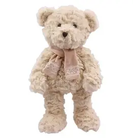 Petite Vous Petite Vous Evie the Bear with Pink Embroidered Scarf