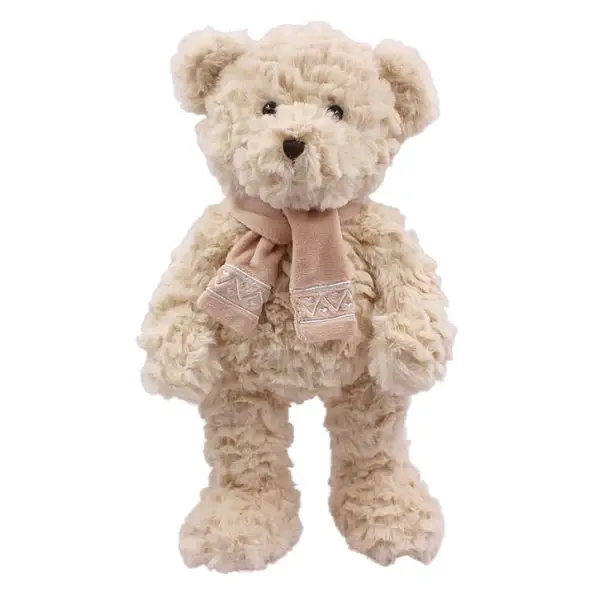 Petite Vous Petite Vous Evie the Bear with Pink Embroidered Scarf
