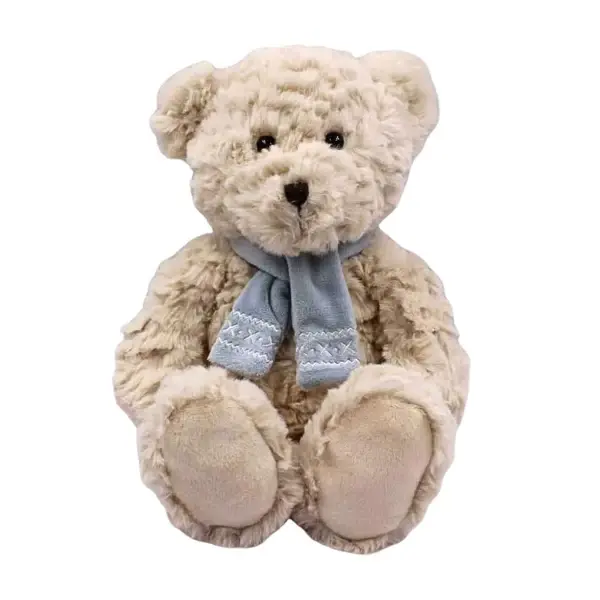 Petite Vous Petite Vous Eddie the Bear with Blue Embroidered Scarf