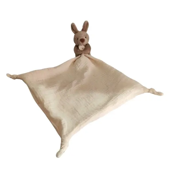 Petite Vous Petite Vous Jojo the Kangaroo Baby Comforter / Beige Muslin COOL