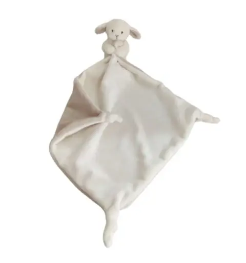 Petite Vous Petite Vous Lulu the Lamb Baby Comforter / Cream & Grey Blanket WARM