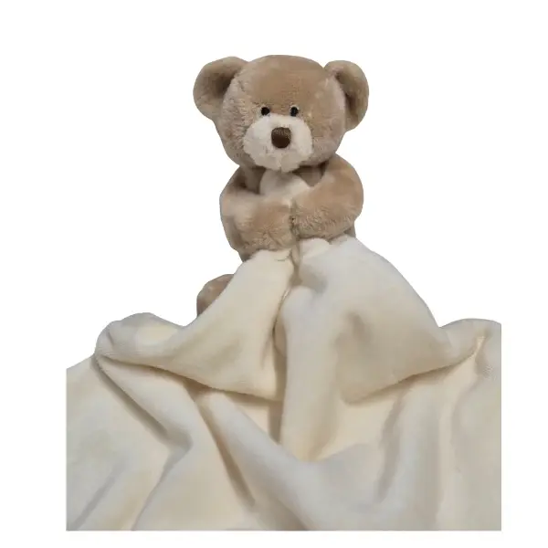 Petite Vous Petite Vous Bailey the Bear Baby Comforter / Cream Blanket WARM