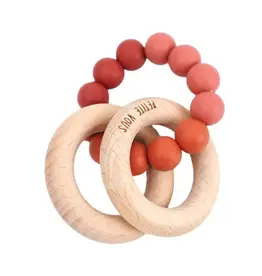 Petite Vous Petite Vous Silicone + Beechwood Teething Rings (Desert Earth)