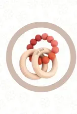Petite Vous Petite Vous Silicone + Beechwood Teething Rings (Desert Earth)