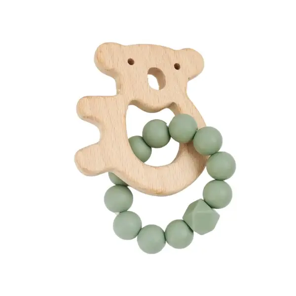 Petite Vous Petite Vous Koala Silicone + Beechwood Teether (Sage Green)