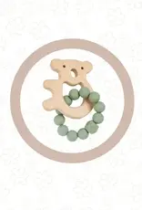 Petite Vous Petite Vous Koala Silicone + Beechwood Teether (Sage Green)