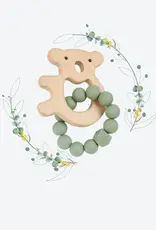 Petite Vous Petite Vous Koala Silicone + Beechwood Teether (Sage Green)