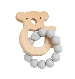 Petite Vous Petite Vous Koala Silicone + Beechwood Teether (Cloud Grey)