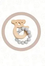 Petite Vous Petite Vous Koala Silicone + Beechwood Teether (Cloud Grey)