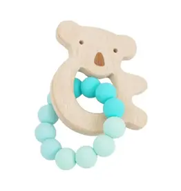 Petite Vous Petite Vous Koala Silicone + Beechwood Teether (Ocean Teal)