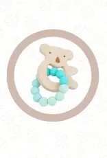 Petite Vous Petite Vous Koala Silicone + Beechwood Teether (Ocean Teal)