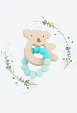 Petite Vous Petite Vous Koala Silicone + Beechwood Teether (Ocean Teal)