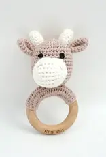 Petite Vous Petite Vous 100% Cotton Crochet Ring Rattle Jasper Cow