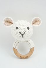 Petite Vous Petite Vous 100% Cotton Crochet Ring Rattle Lulu Lamb