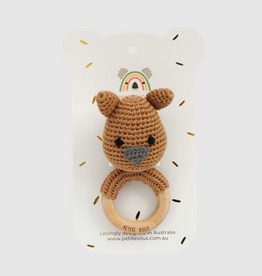 Petite Vous Petite Vous 100% Cotton Crochet Ring Rattle  Wombles Wombat