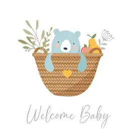 Petite Vous Petite Vous Greeting Card - Welcome Baby Bear