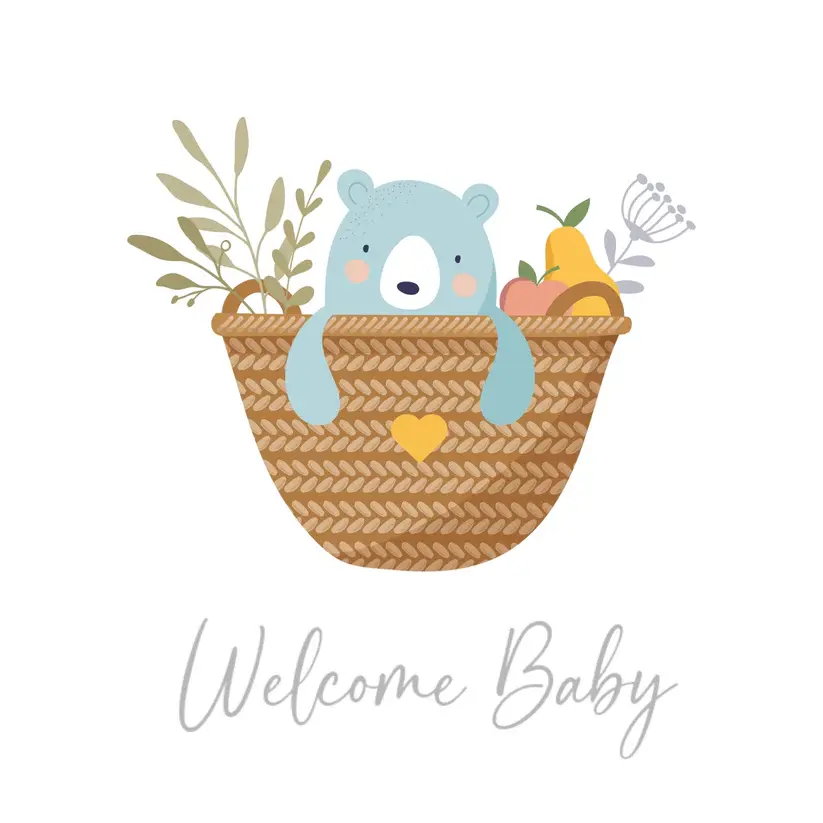 Petite Vous Petite Vous Greeting Card - Welcome Baby Bear