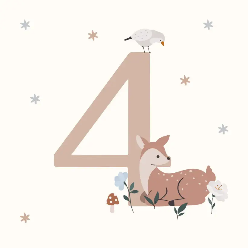 Petite Vous Petite Vous Greeting Card - Deer Birthday 4