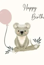 Petite Vous Petite Vous Greeting Card - Happy Birthday Koala Girl