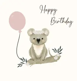 Petite Vous Petite Vous Greeting Card - Happy Birthday Koala Girl