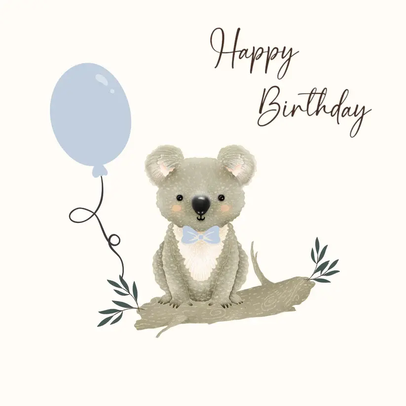 Petite Vous Petite Vous Greeting Card - Happy Birthday Koala Boy