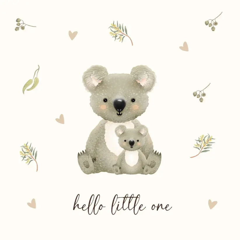 Petite Vous Petite Vous Greeting Card - Hello Little One Koala