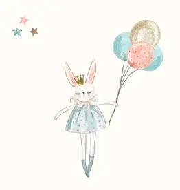 Petite Vous Petite Vous Greeting Card - Rabbit Princess with Balloons