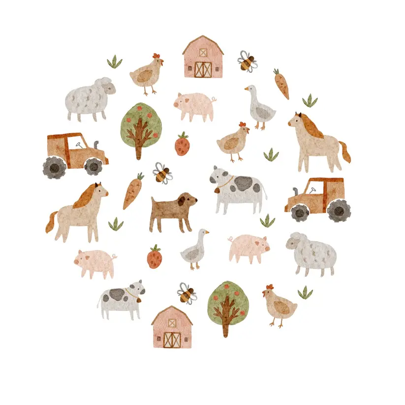 Petite Vous Petite Vous Greeting Card - Farmyard