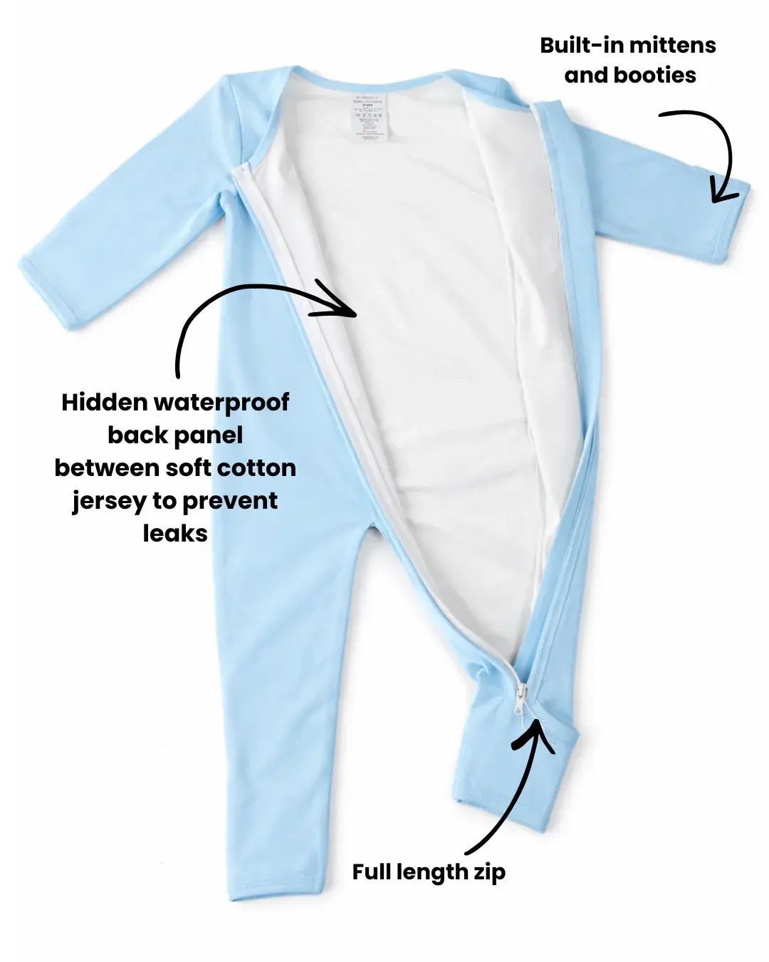 dry baby co. dry baby co. Blowout Buddy Zip Romper - Blue Dragonflies
