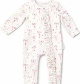 dry baby co. dry baby co. Blowout Buddy Zip Romper - Pink Bows
