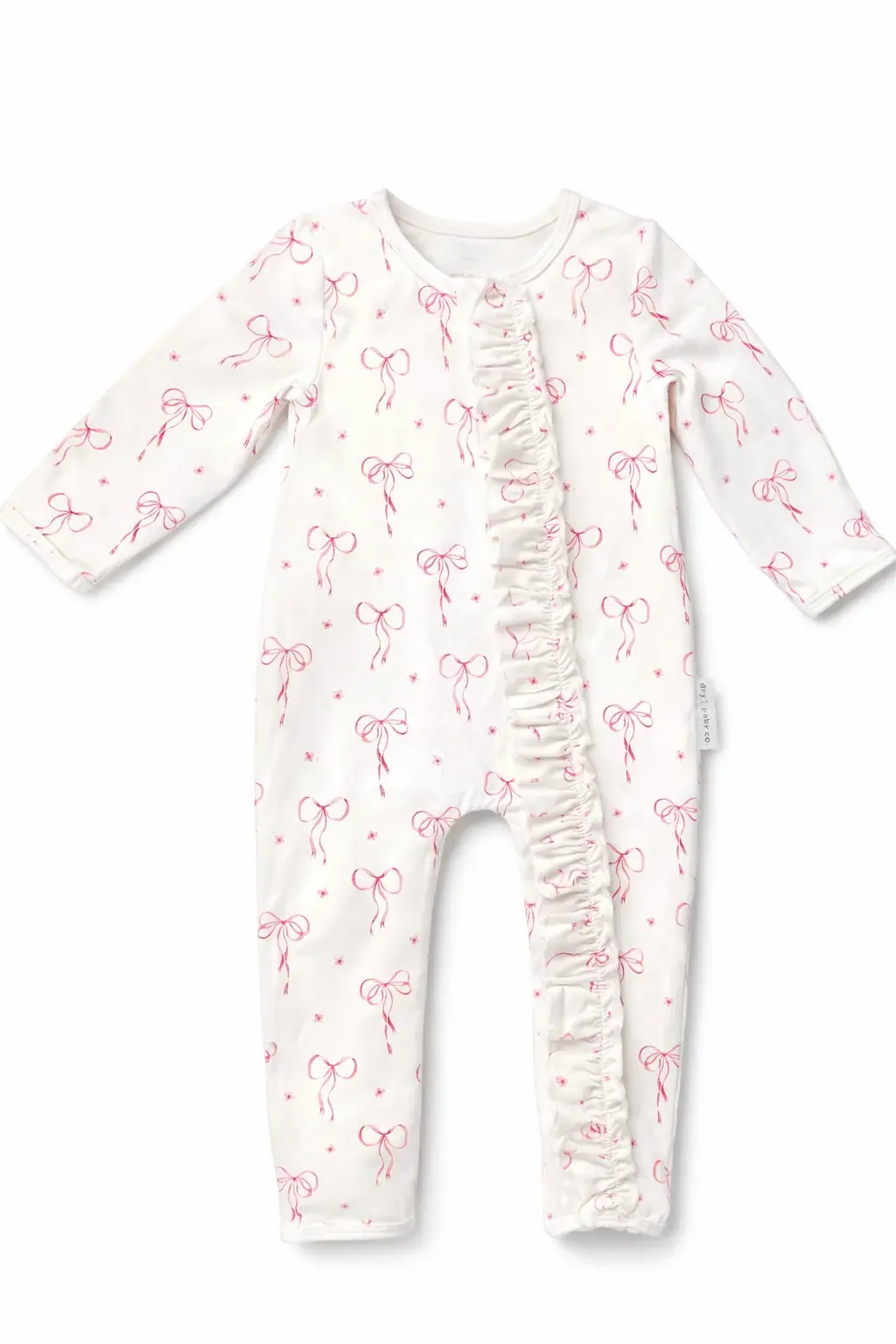 dry baby co. dry baby co. Blowout Buddy Zip Romper - Pink Bows