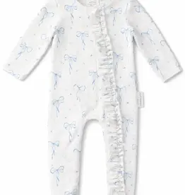 dry baby co. dry baby co. Blowout Buddy Zip Romper - Blue Bows
