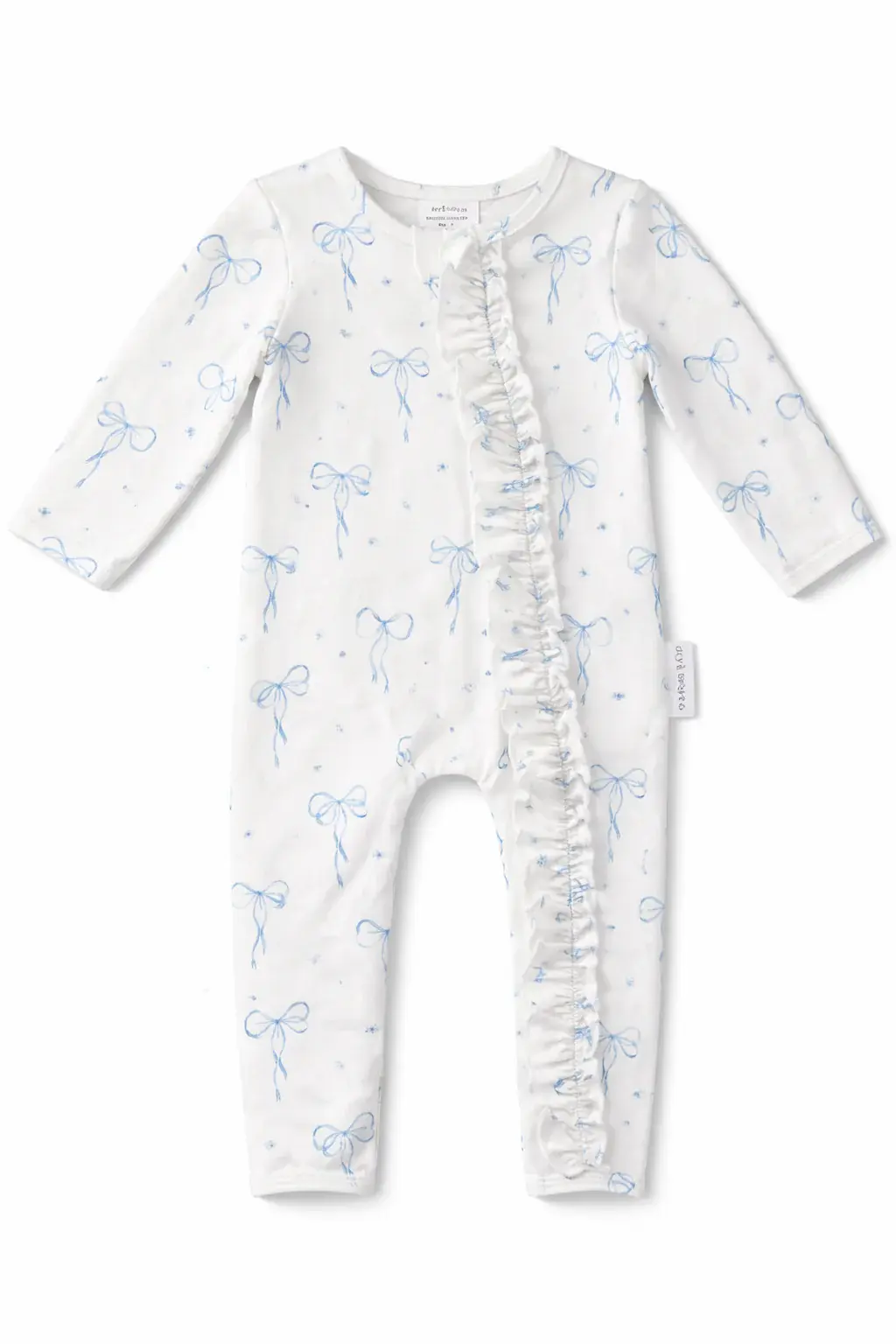 dry baby co. dry baby co. Blowout Buddy Zip Romper - Blue Bows