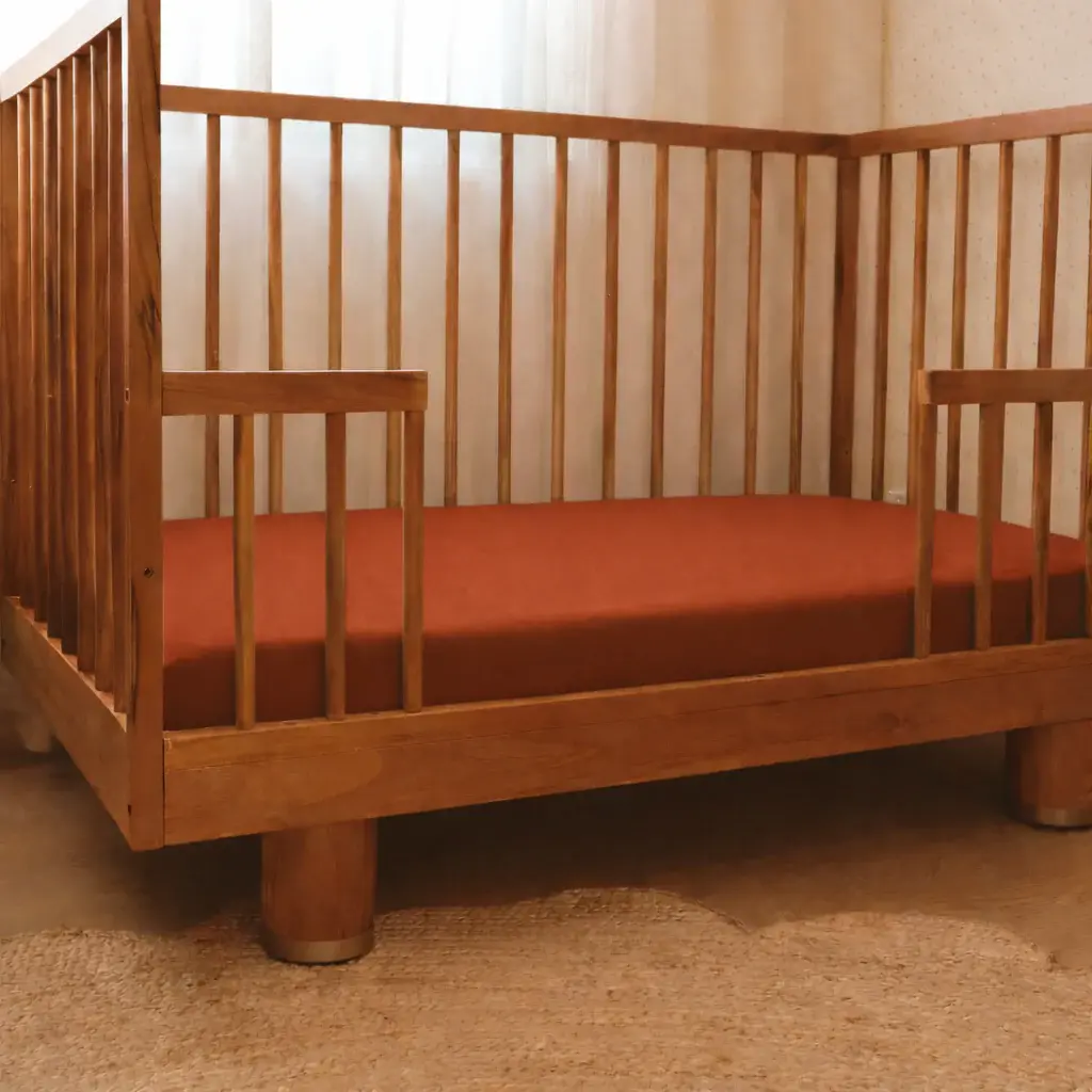 dry baby co. dry baby co. Waterproof Fitted Sheet Organic Cotton Standard Cot - Chocolate Brown