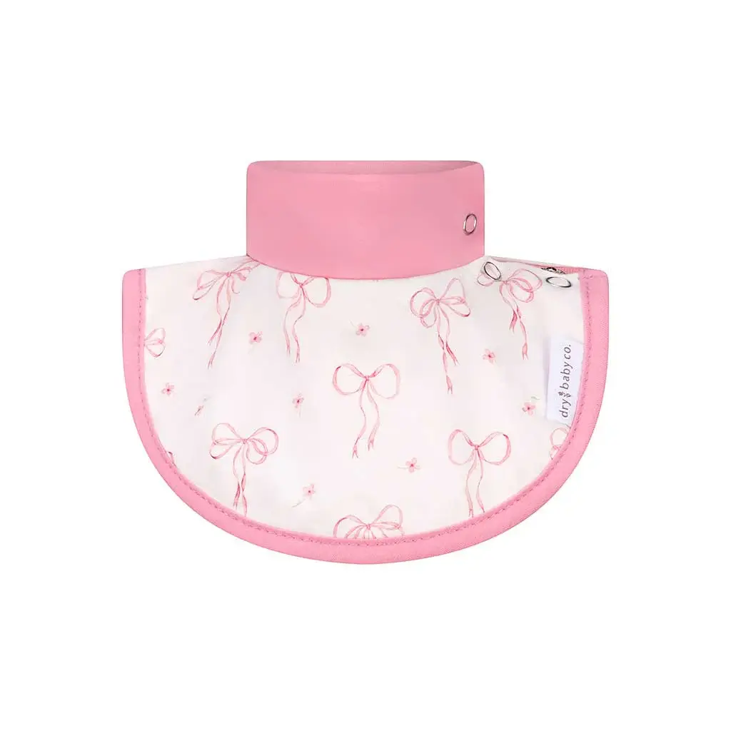dry baby co. dry baby co. Waterproof Dribble Bib - 2 Pack - Pink Bows