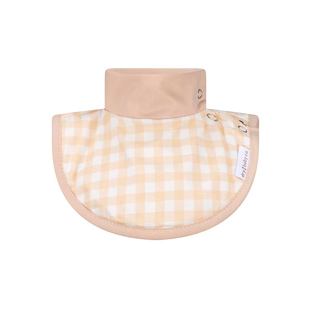 dry baby co. dry baby co. Waterproof Dribble Bib - 2 Pack - Beige Gingham