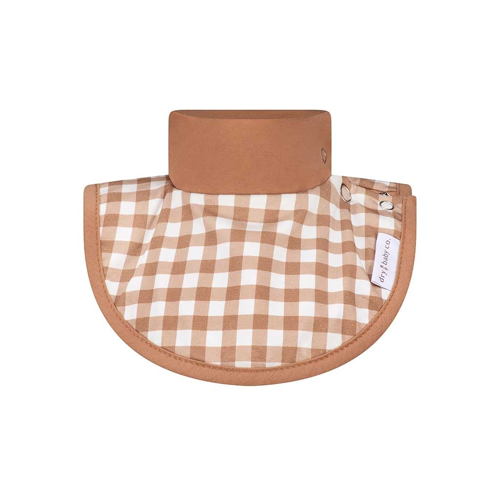 dry baby co. dry baby co. Waterproof Dribble Bib - 2 Pack - Chocolate Gingham