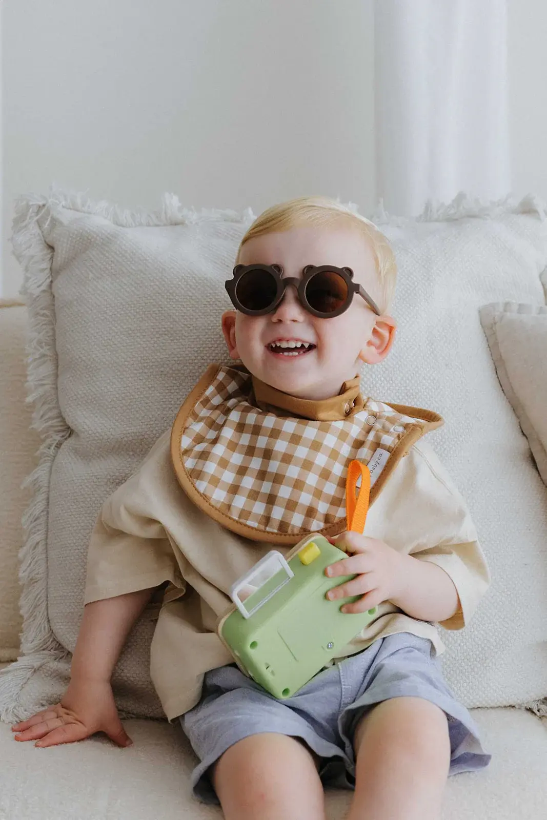 dry baby co. dry baby co. Waterproof Dribble Bib - 2 Pack - Chocolate Gingham