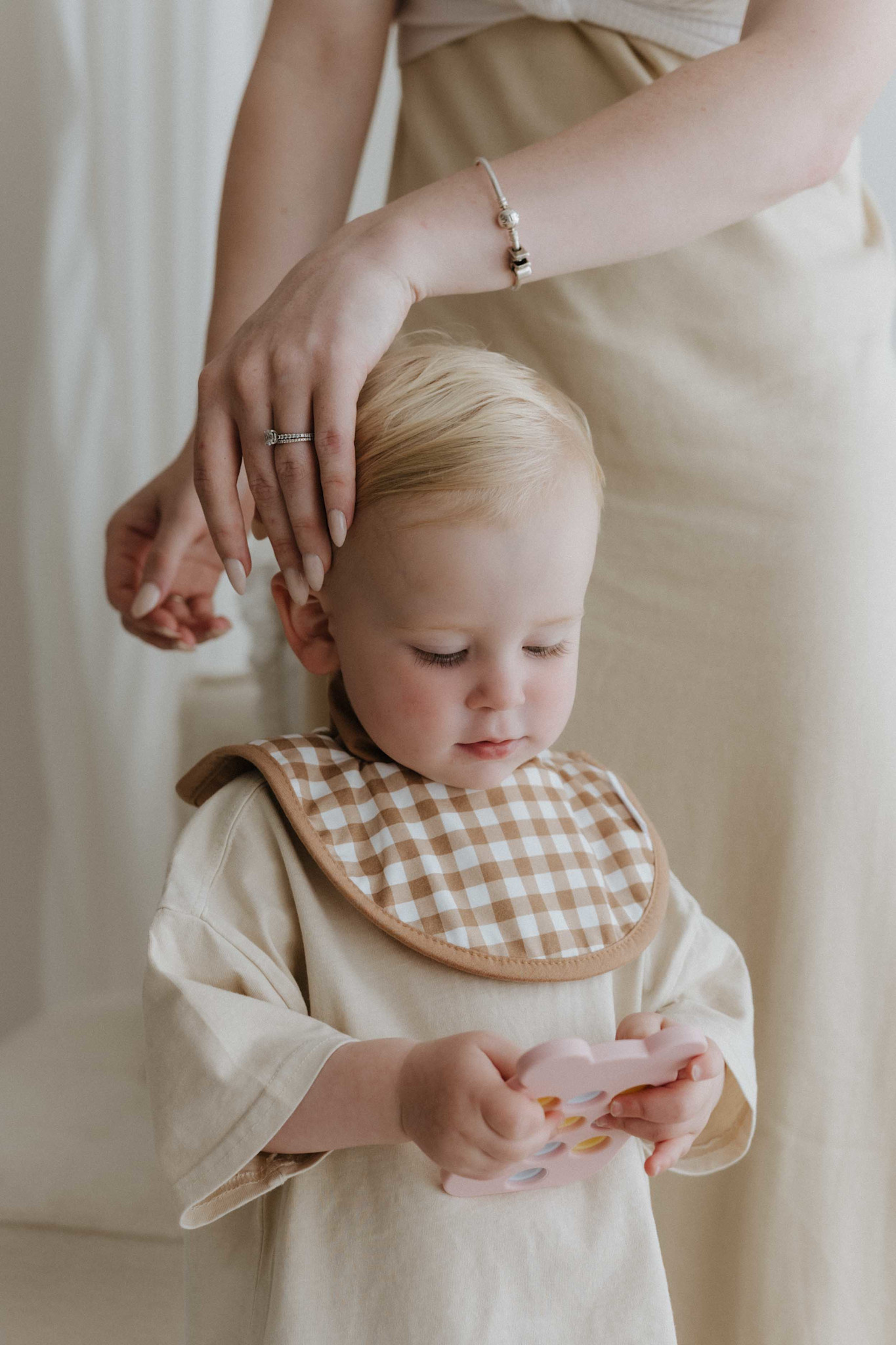 dry baby co. dry baby co. Waterproof Dribble Bib - 2 Pack - Chocolate Gingham