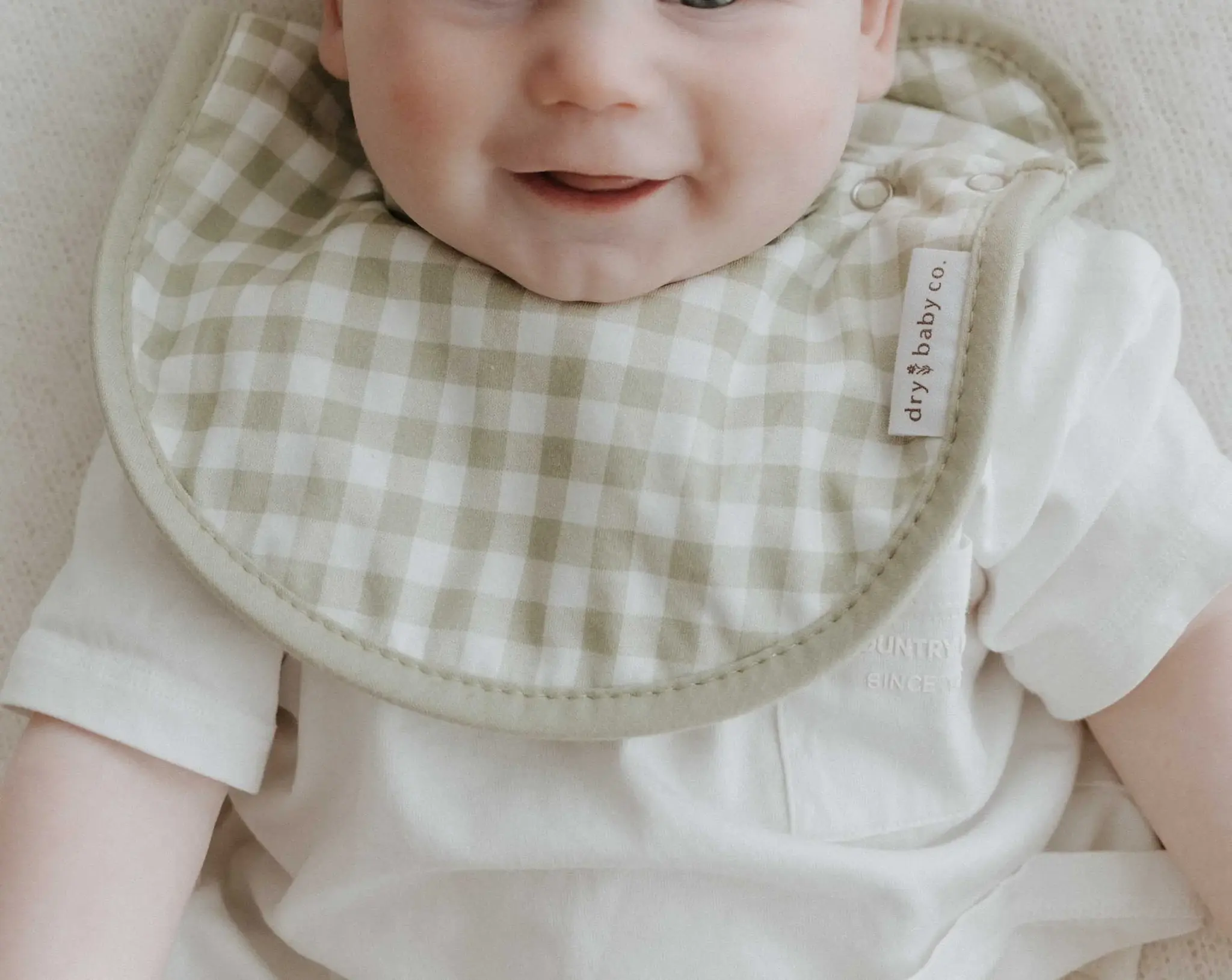 dry baby co. dry baby co. Waterproof Dribble Bib - 2 Pack - Sage Gingham