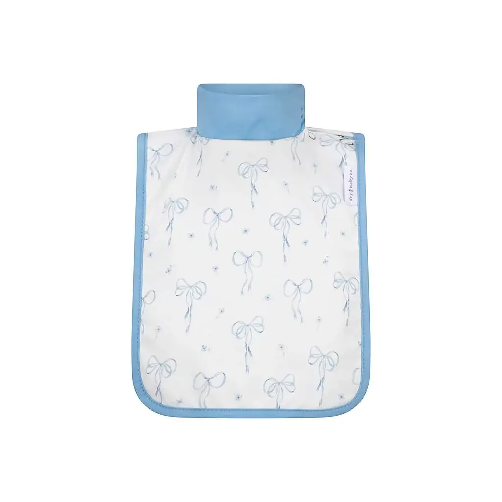 dry baby co. dry baby co. Waterproof Full Coverage Bib - 2 Pack - Blue Bows