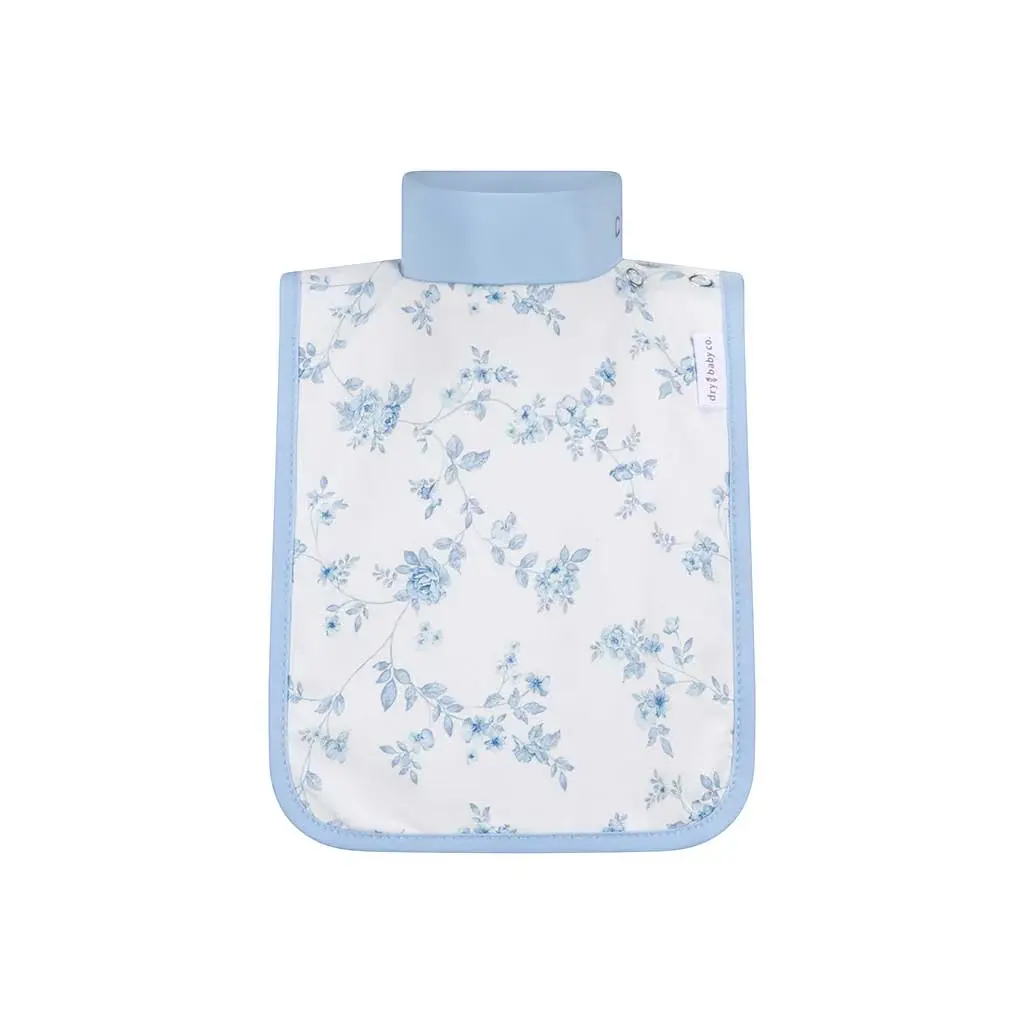 dry baby co. dry baby co. Waterproof Full Coverage Bib - 2 Pack - Vintage Blue Floral