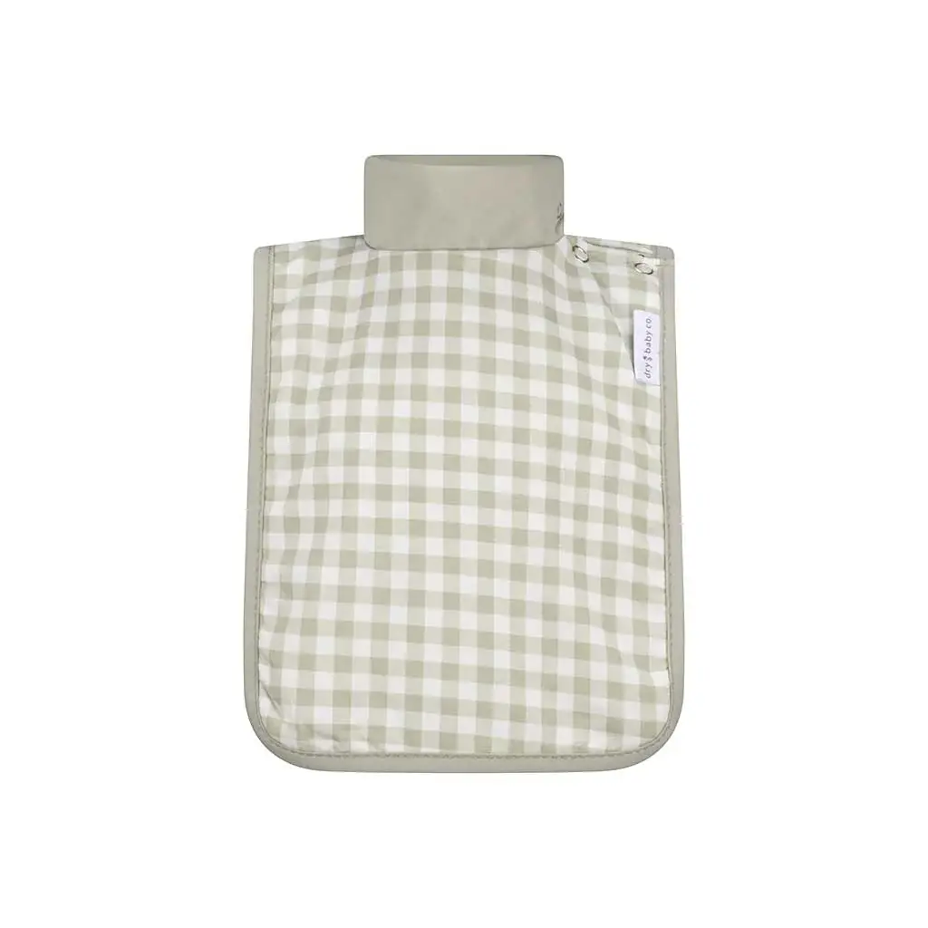 dry baby co. dry baby co. Waterproof Full Coverage Bib - 2 Pack - Sage Gingham