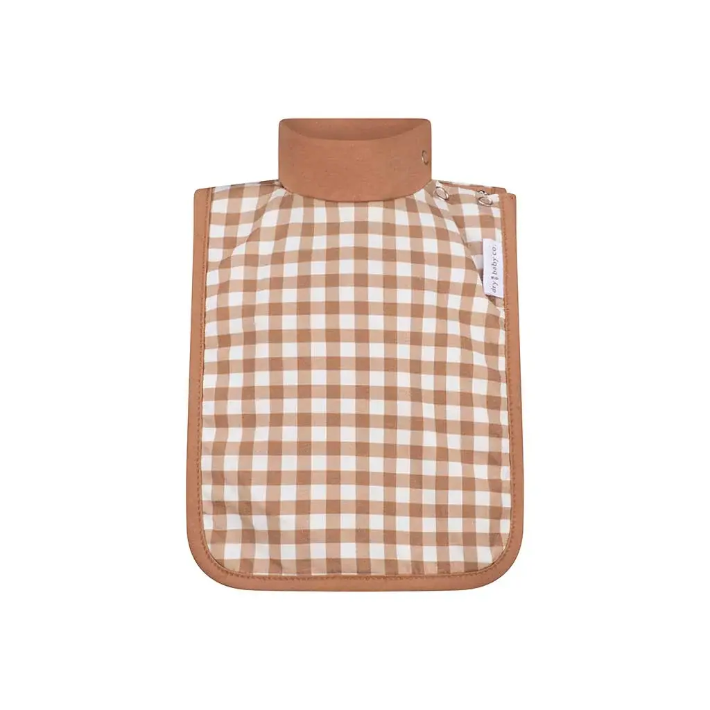 dry baby co. dry baby co. Waterproof Full Coverage Bib - 2 Pack - Chocolate Gingham