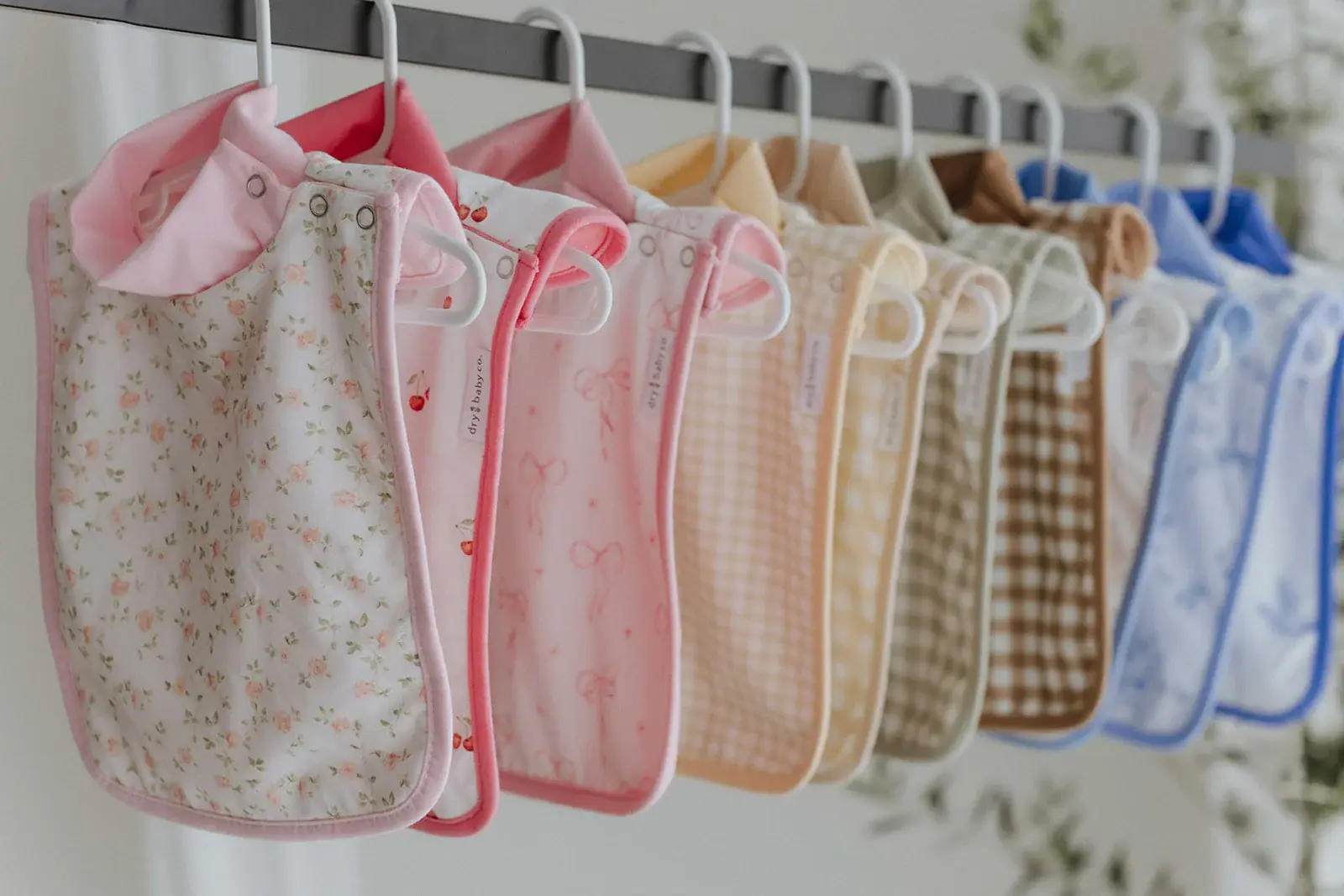 dry baby co. dry baby co. Waterproof Full Coverage Bib - 2 Pack - Pink Cherries