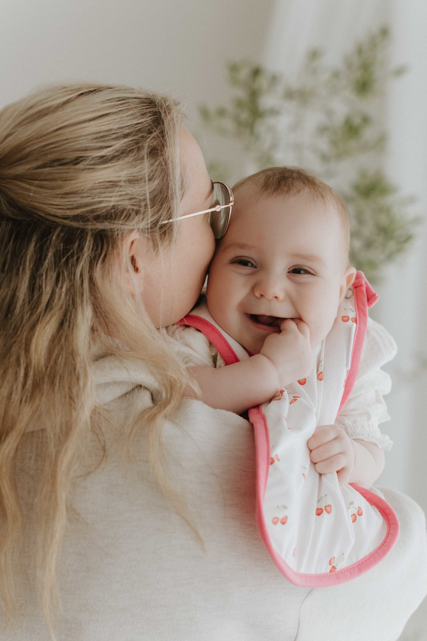 dry baby co. dry baby co. Waterproof Full Coverage Bib - 2 Pack - Pink Cherries