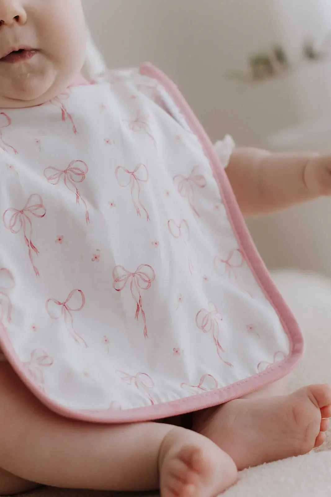 dry baby co. dry baby co. Waterproof Full Coverage Bib - 2 Pack - Pink Bows