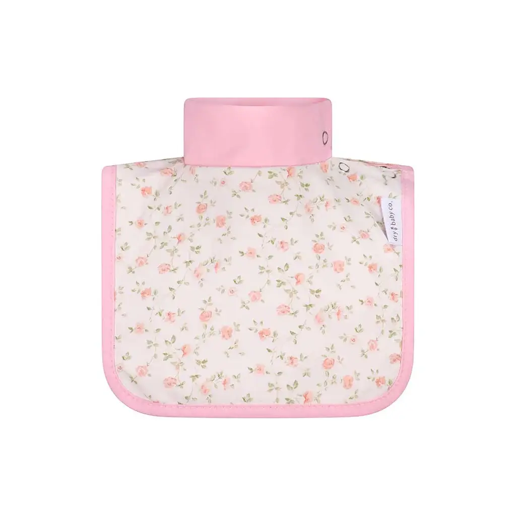 dry baby co. dry baby co. Waterproof Regular Coverage Bib - 2 Pack - Vintage Pink Floral