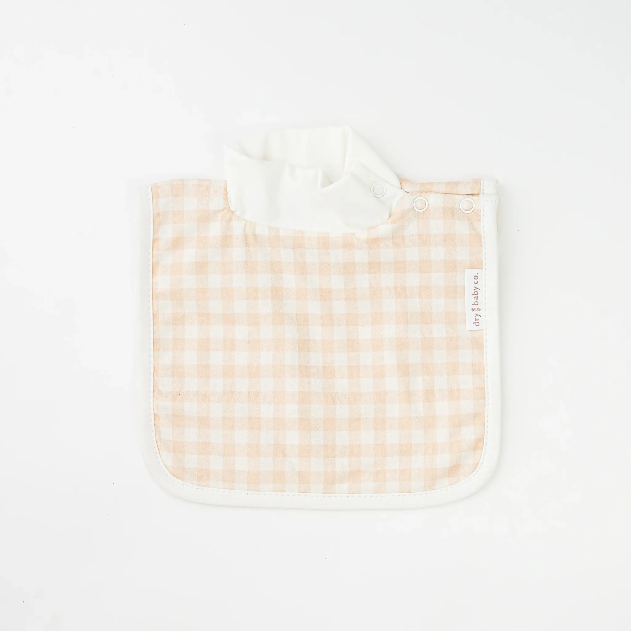 dry baby co. dry baby co. Waterproof Regular Coverage Bib - 2 Pack - Beige Gingham