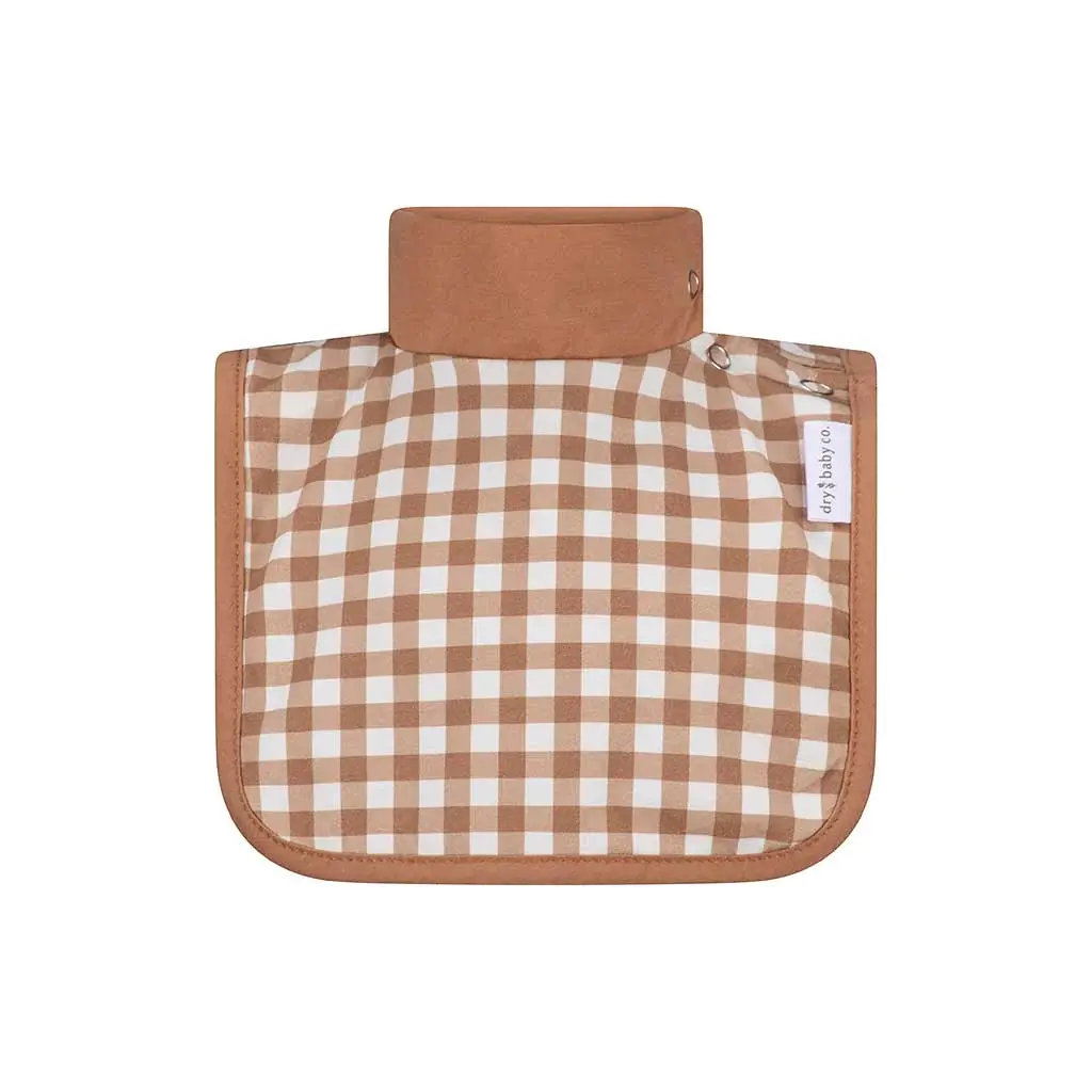 dry baby co. dry baby co. Waterproof Regular Coverage Bib - 2 Pack - Chocolate Gingham